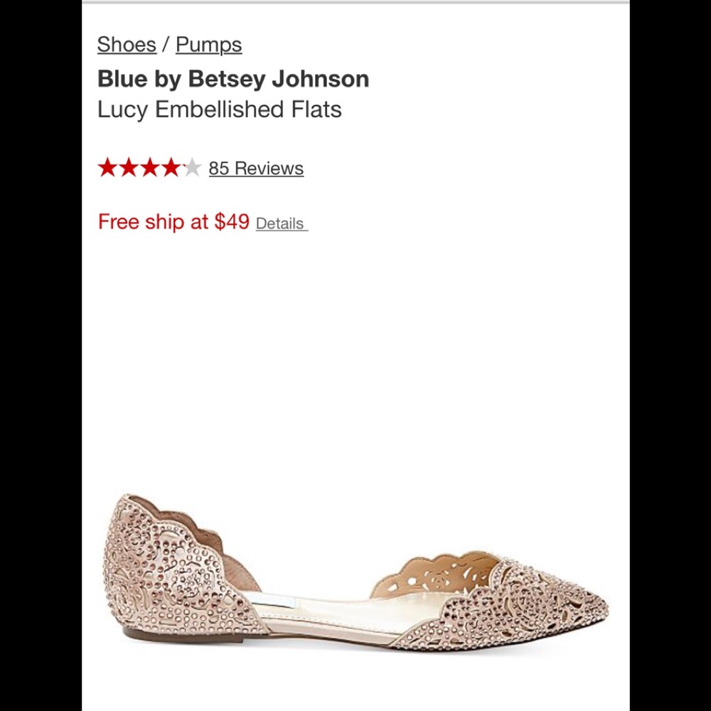 Betsy Johnson Blue Lucy Flats size 10